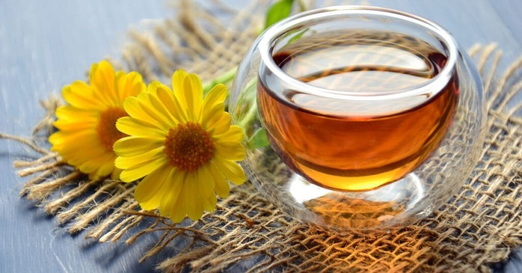 A soothing cup of herbal tea