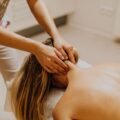 Relaxing neck and shoulder massage to relieve muscle tension