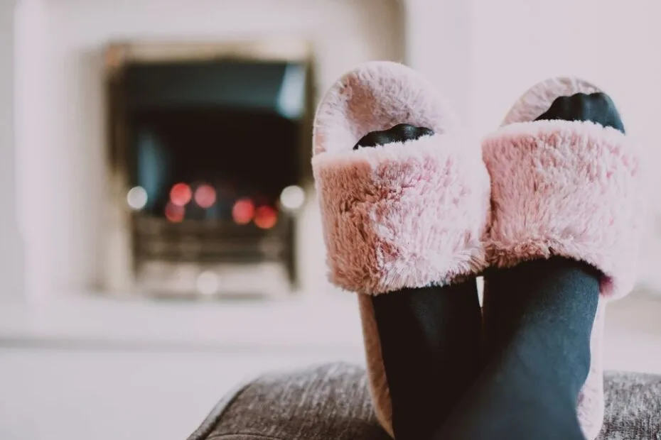 Cozy warm slippers for comfortable feet at home