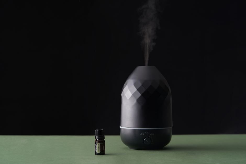 Essential oil diffuser with calming mist