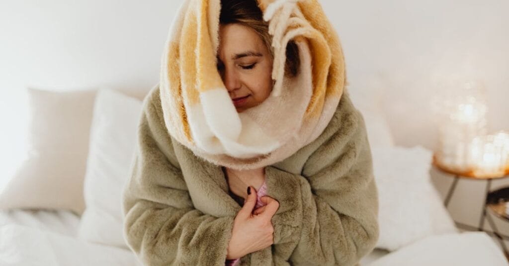Wrapping up warm at home