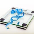 Glass smart scale with a measuring tape